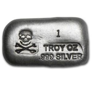 Skull and Bones Silver Bar